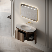 Belgravia Vanity Unit & Stone Basin 1000mm Smoked Oak